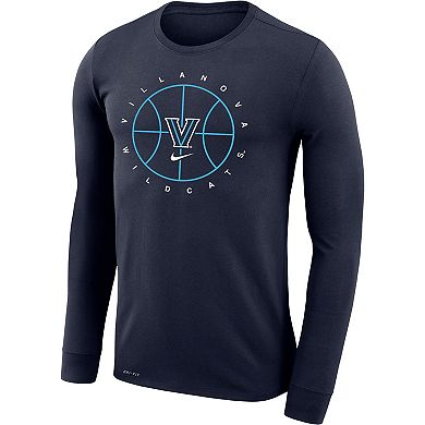 Men's Nike Navy Villanova Wildcats Basketball Icon Legend Performance Long Sleeve T-Shirt