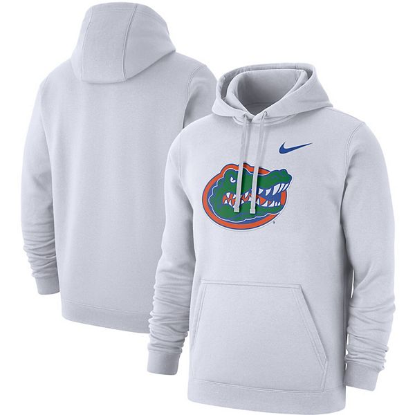 Men's Nike White Florida Gators Primary Logo Club Fleece Pullover Hoodie