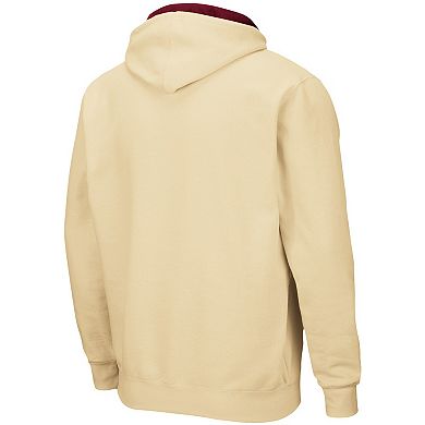 Men's Colosseum Gold Florida State Seminoles Arch & Logo 3.0 Full-Zip Hoodie