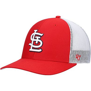 Men's '47 Red/White St. Louis Cardinals Primary Logo Trucker Snapback Hat