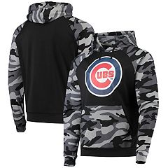 Men's Antigua Heathered Gray Chicago Cubs Victory Pullover Hoodie