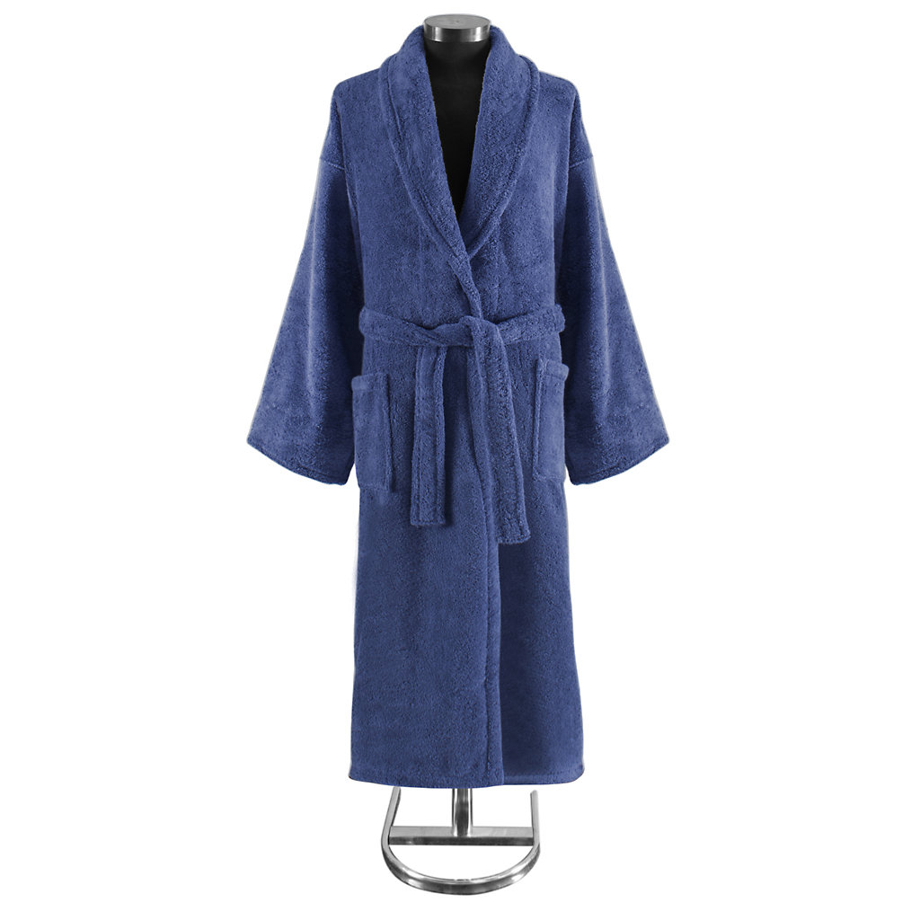 Organic Cotton S/M Size Terry Towelling Bath Robe 550 gsm Unisex Natural Brown 
