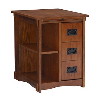 Mission Oak Magazine Cabinet Table