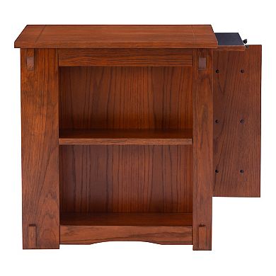Mission Oak Magazine Cabinet Table