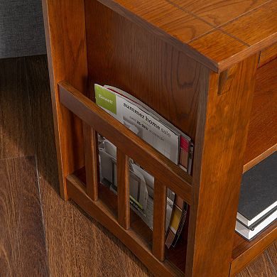 Mission Oak Magazine Cabinet Table