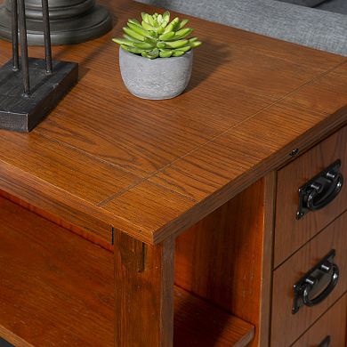 Mission Oak Magazine Cabinet Table