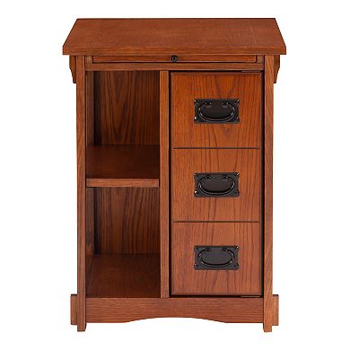 Mission Oak Magazine Cabinet Table