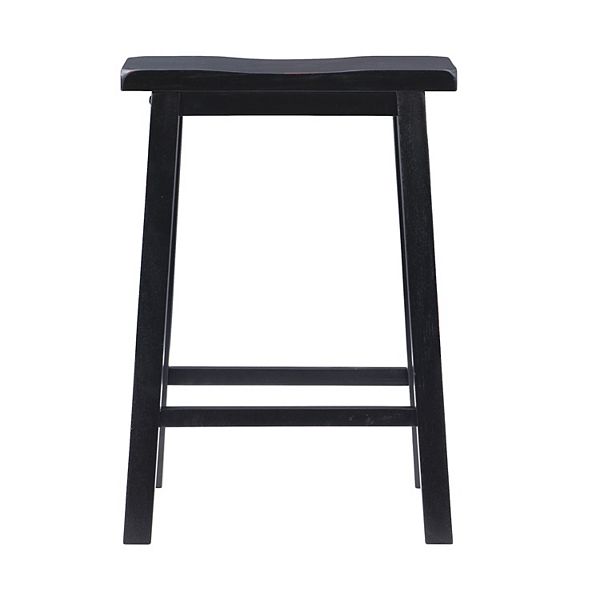 Linon Antique Black Bar Stool