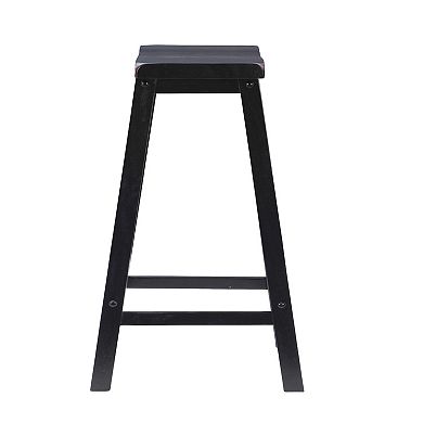 Linon Antique Black Bar Stool