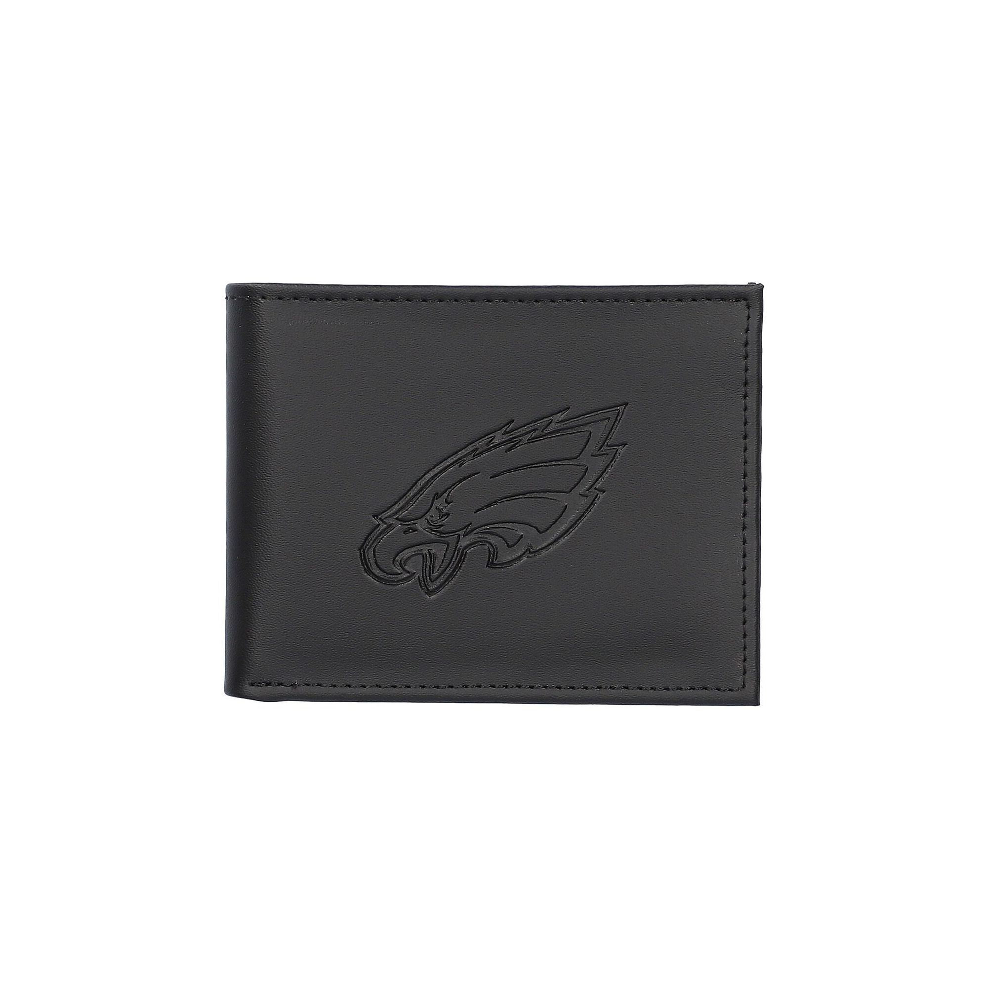 Mens Black Philadelphia Eagles Hybrid Bi-Fold Wallet