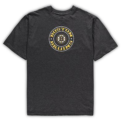 Men's Concepts Sport Black/Heathered Charcoal Boston Bruins Big & Tall T-Shirt & Shorts Sleep Set