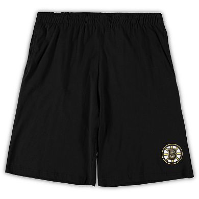 Men's Concepts Sport Black/Heathered Charcoal Boston Bruins Big & Tall T-Shirt & Shorts Sleep Set