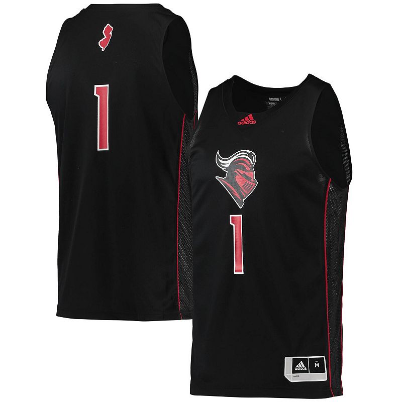 Mens adidas #1 Black Rutgers Scarlet Knights Swingman Basketball Jersey, S