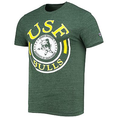 Men's Champion Green South Florida Bulls Vault Tri-Blend T-Shirt