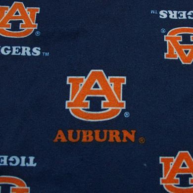 Auburn Tigers Youth Navy Blue Team Logo Flannel Pajama Pants