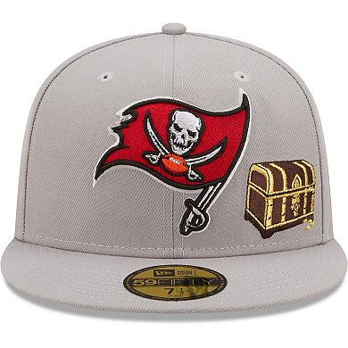 Men's New Era Gray Tampa Bay Buccaneers City Describe 59FIFTY Fitted Hat