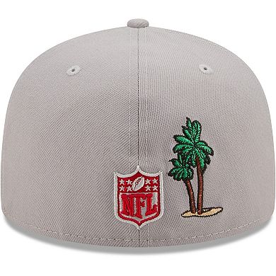 Men's New Era Gray Tampa Bay Buccaneers City Describe 59FIFTY Fitted Hat