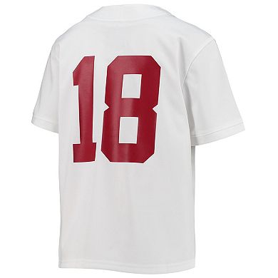 Youth Nike #18 White Alabama Crimson Tide Untouchable Football Team Jersey