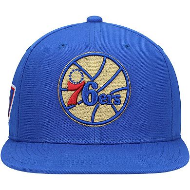Men's Mitchell & Ness Royal Philadelphia 76ers 50th Anniversary Snapback Hat