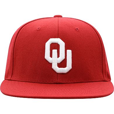 Men's Top of the World Crimson Oklahoma Sooners Team Color Fitted Hat