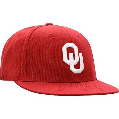 Men's Top of the World Crimson Oklahoma Sooners Team Color Fitted Hat