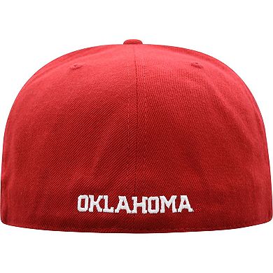 Men's Top of the World Crimson Oklahoma Sooners Team Color Fitted Hat