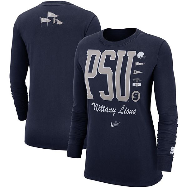 Women's Nike Navy Penn State Nittany Lions Team Pennants Long Sleeve T ...