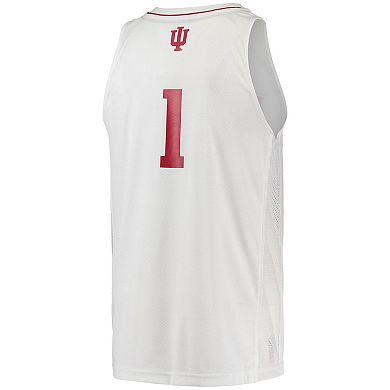 Men's adidas #1 Cream Indiana Hoosiers Swingman Team Basketball Jersey