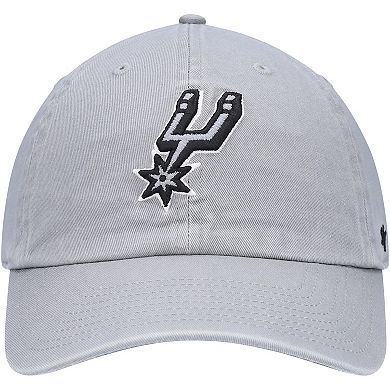 Men's '47 Gray San Antonio Spurs Team Clean Up Adjustable Hat