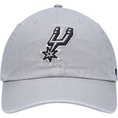 Men's '47 Gray San Antonio Spurs Team Clean Up Adjustable Hat