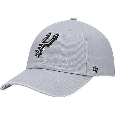 Men's '47 Gray San Antonio Spurs Team Clean Up Adjustable Hat