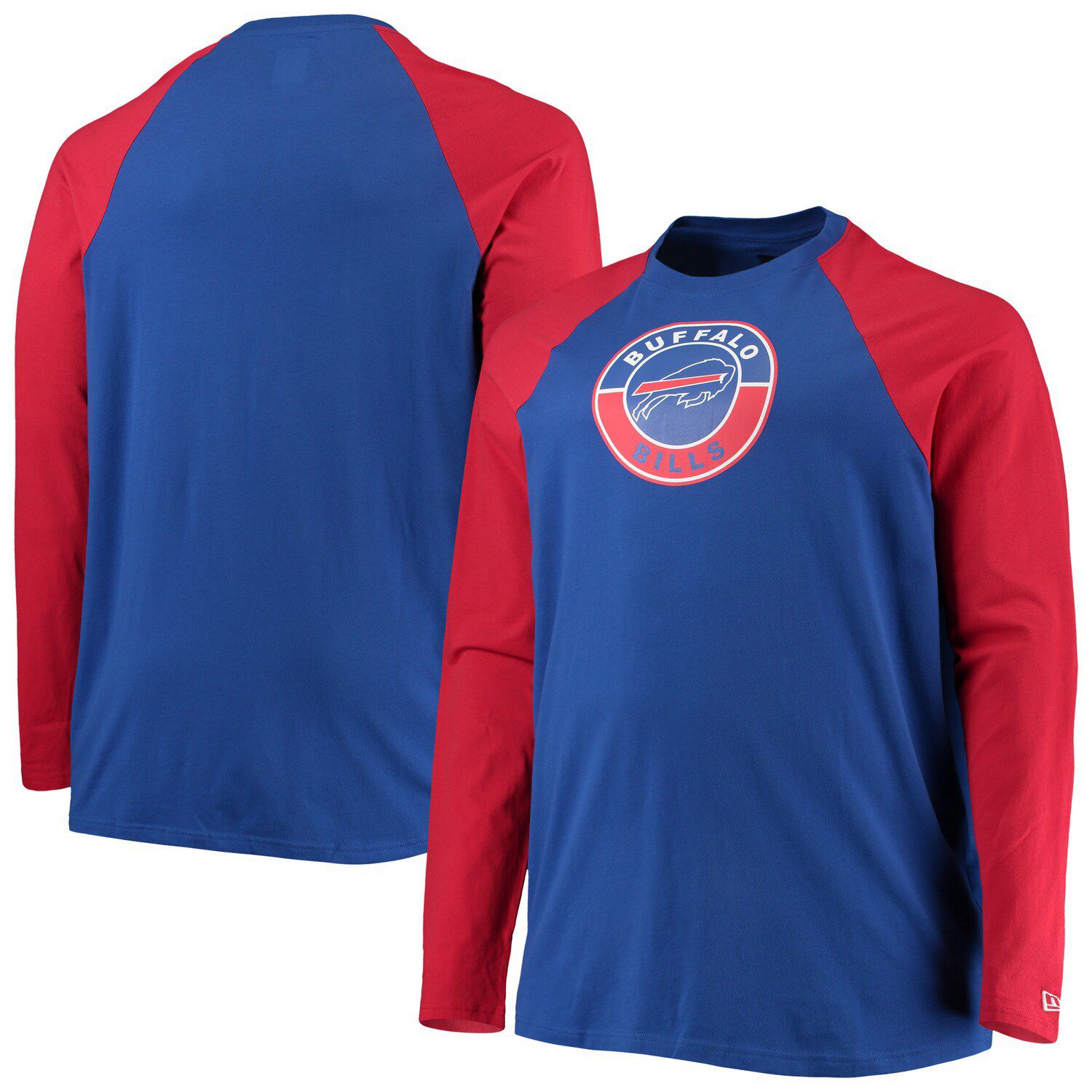 Buffalo Bills Starter Throwback League Raglan Long Sleeve Tri-Blend T-Shirt  - Red/Royal