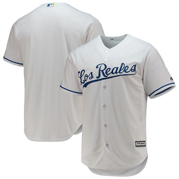Men's White/Royal Kansas City Royals Show The Leather Raglan V-Neck T-Shirt