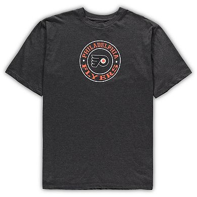 Men's Concepts Sport Black/Heathered Charcoal Philadelphia Flyers Big & Tall T-Shirt & Shorts Sleep Set