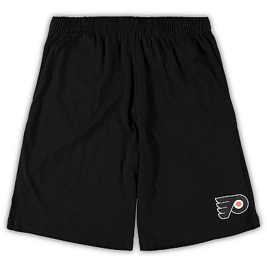 Men's Concepts Sport Black/Heathered Charcoal Philadelphia Flyers Big & Tall T-Shirt & Shorts Sleep Set