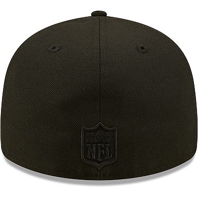 Men's New Era Black Minnesota Vikings Black on Black Low Profile 59FIFTY II Fitted Hat