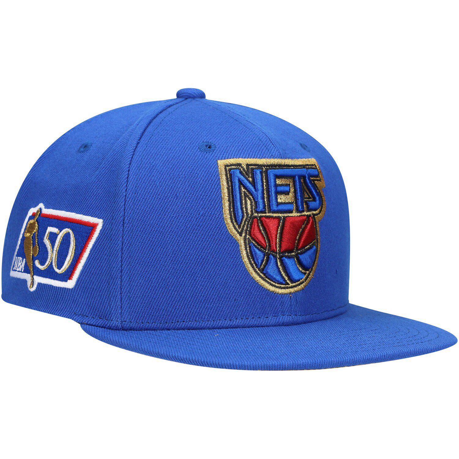 Men's New Jersey Nets Mitchell & Ness Red Basic Core Snapback Hat