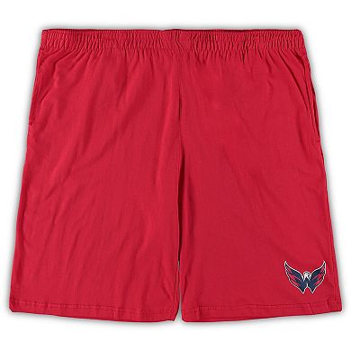 Men's Concepts Sport Red/Heathered Charcoal Washington Capitals Big & Tall T-Shirt & Shorts Sleep Set