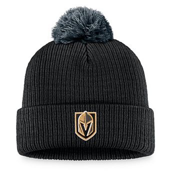 Men's Fanatics Branded Black Vegas Golden Knights Team Cuffed Knit Hat with Pom