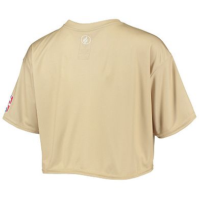 Women's Tan Brooklyn Nets Sand Crop Top