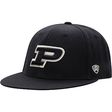 Men's Top of the World Black Purdue Boilermakers Team Color Fitted Hat