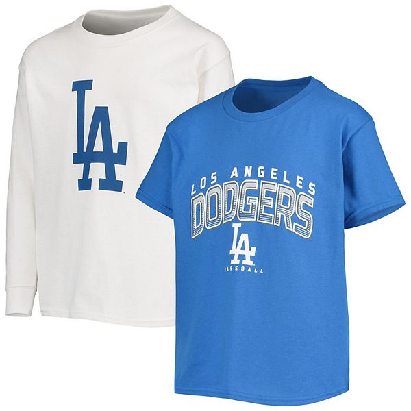 Youth Stitches Royal/White Los Angeles Dodgers Team T-Shirt Combo Set