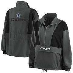 : NFL Dallas Cowboys Youth Goal Line Stance Full Zip Windbreaker  , Navy/Grey, Small : Sports & Outdoors