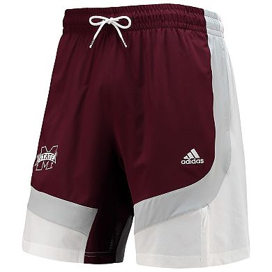 Men's adidas Maroon Mississippi State Bulldogs Swingman Basketball AEROREADY Shorts