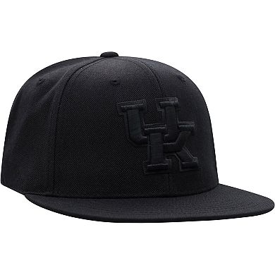 Men's Top of the World Kentucky Wildcats Black On Black Fitted Hat