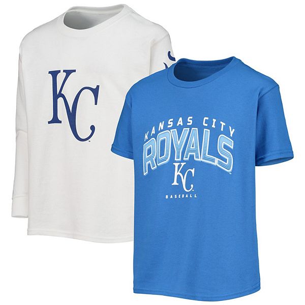Youth Stitches Royal/White Kansas City Royals Team T-Shirt Combo Set