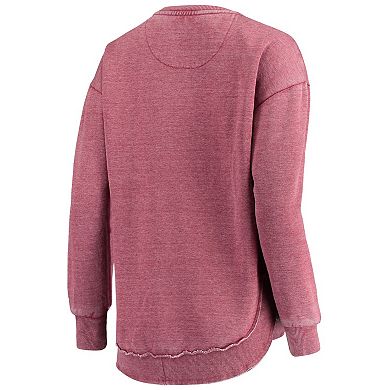 Women's Pressbox Cardinal Iowa State Cyclones Vintage Wash Pullover Sweatshirt