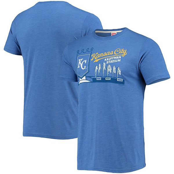 Men's Homage Royal Kansas City Royals Hyper Local Tri-Blend T-Shirt