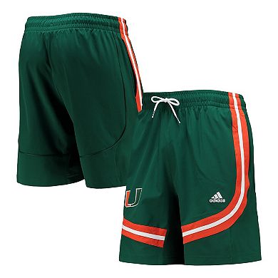 Men's adidas Green Miami Hurricanes Swingman Basketball AEROREADY Shorts
