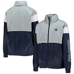 Women's Wear by Erin Andrews Navy/Gray Dallas Cowboys Vintage Throwback Windbreaker Full-Zip Jacket